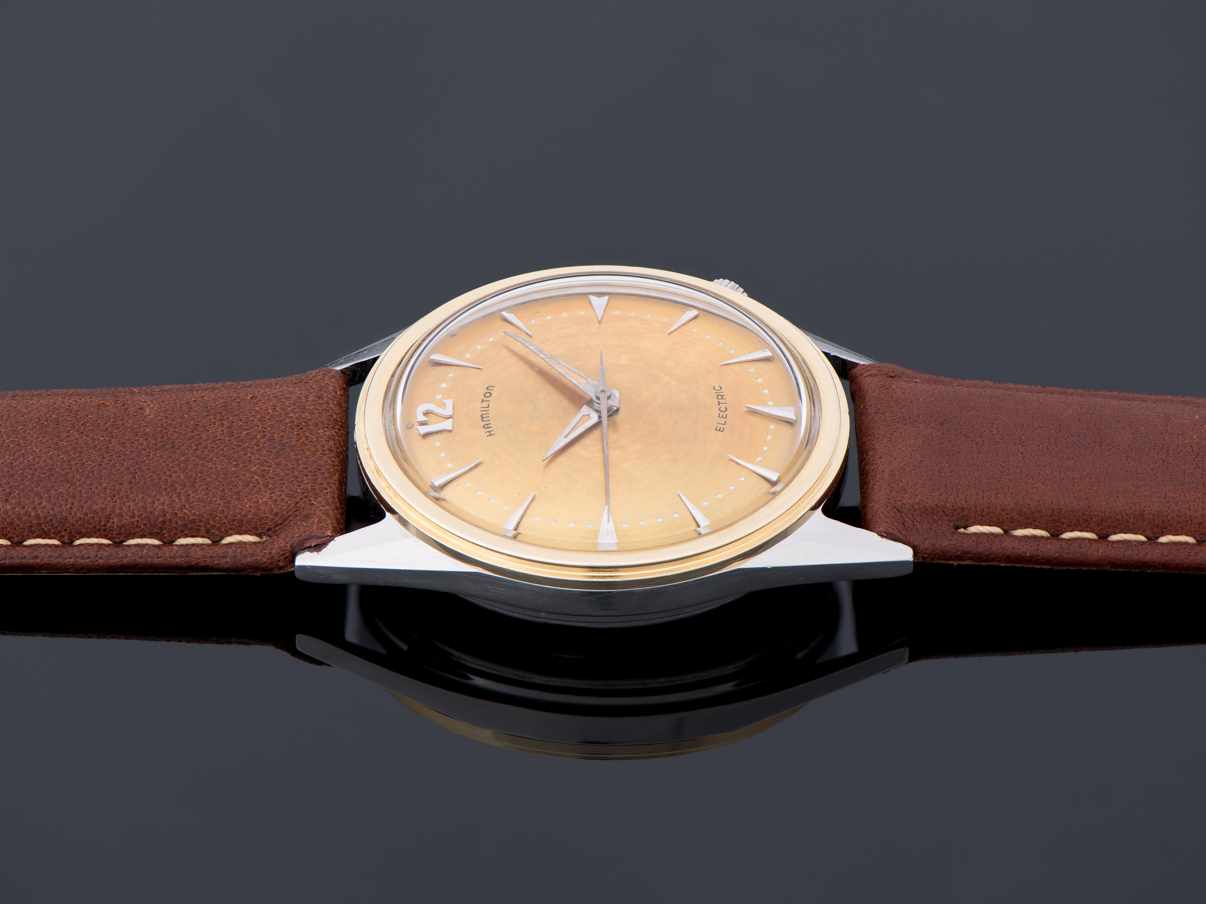 Hamilton Electric Converta II Watch 14K Gold Bezel