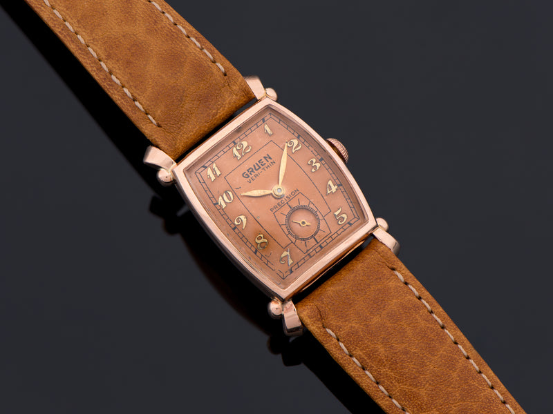 Gruen Veri-Thin Precision 14K Rose Gold Watch