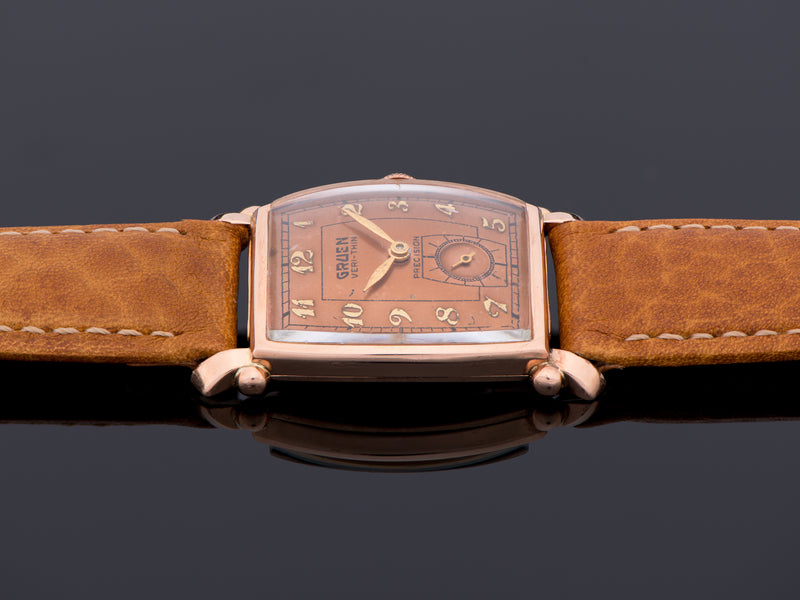 Gruen Veri-Thin Precision 14K Rose Gold Watch