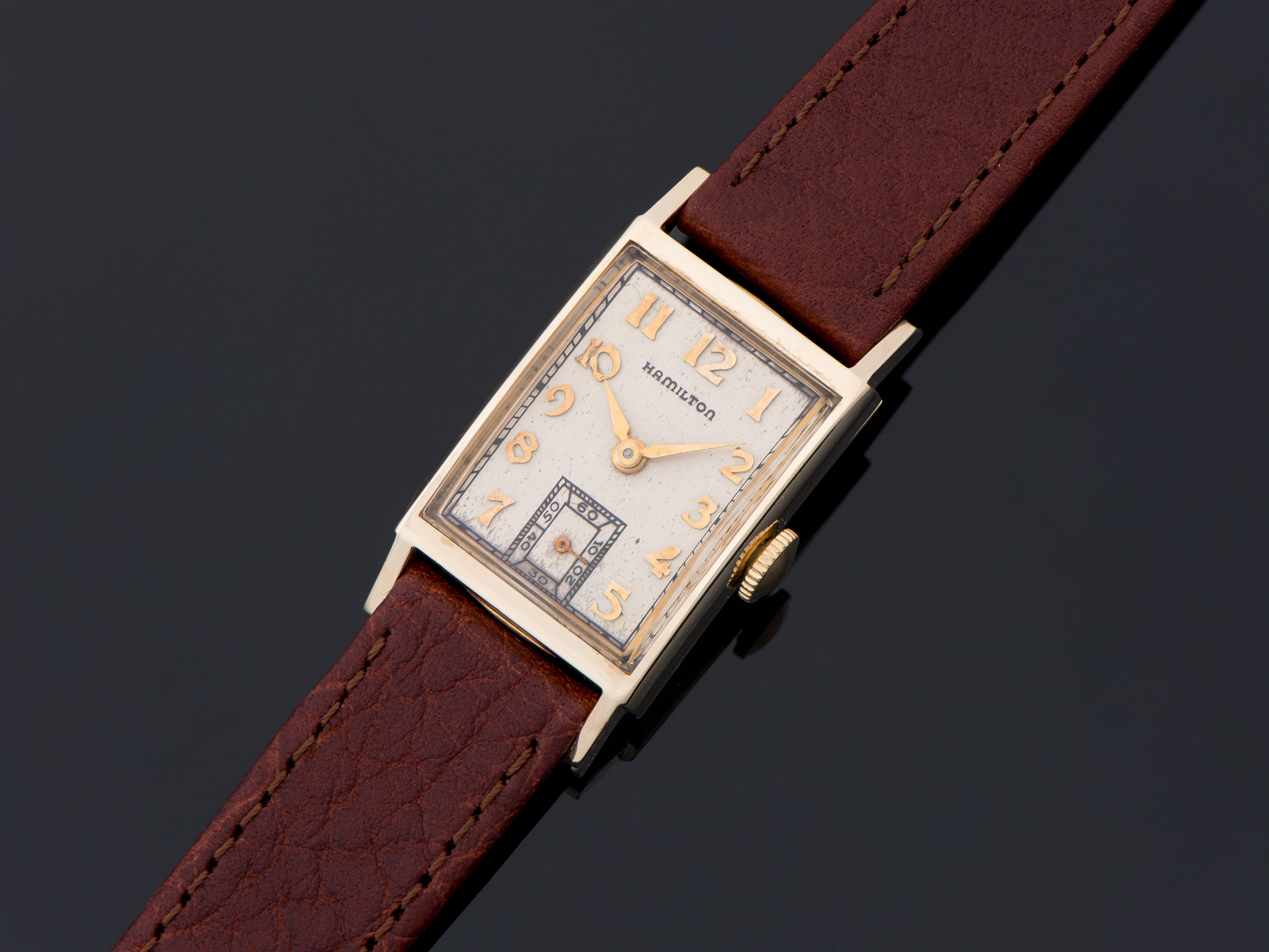 Hamilton Brock 14K Solid Gold Watch