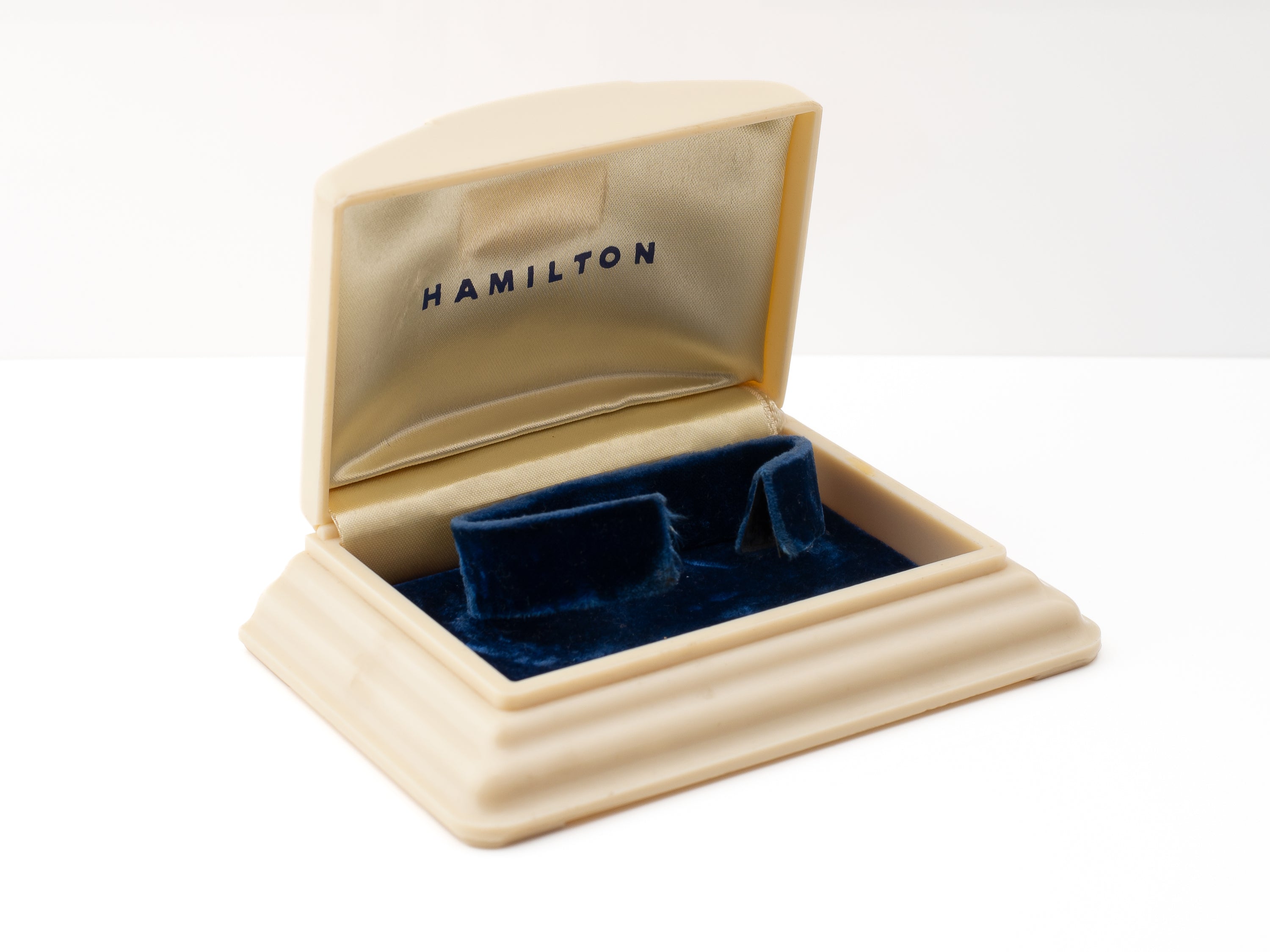 Vintage Hamilton Wrist deals Watch Box - Celluloid Display Case w/ Blue Velvet Interior 1930s 1940s Era Jewelry Box