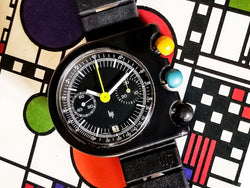 LIP Mach 2000 Dark Master Chronograph Roger Tallon Designed Watch