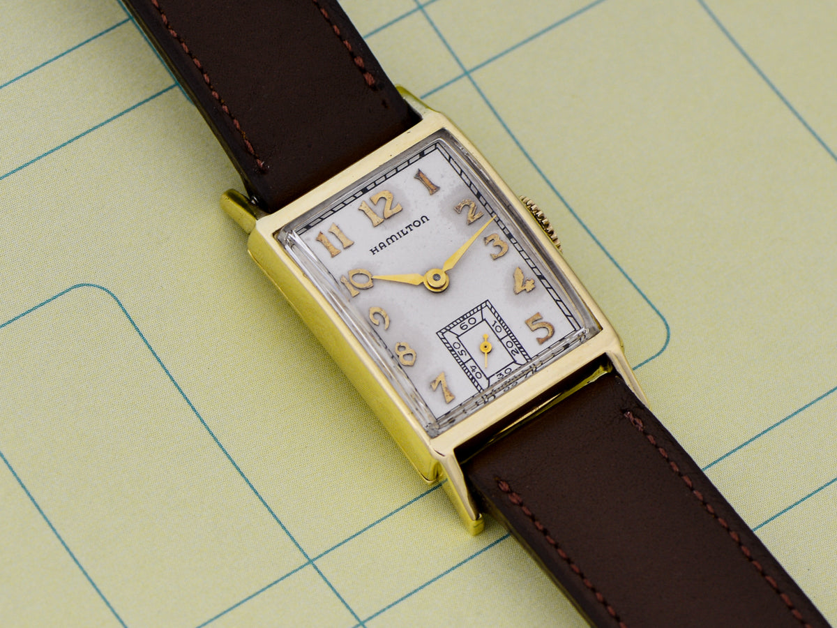 Hamilton Brock 14K Solid Gold Watch