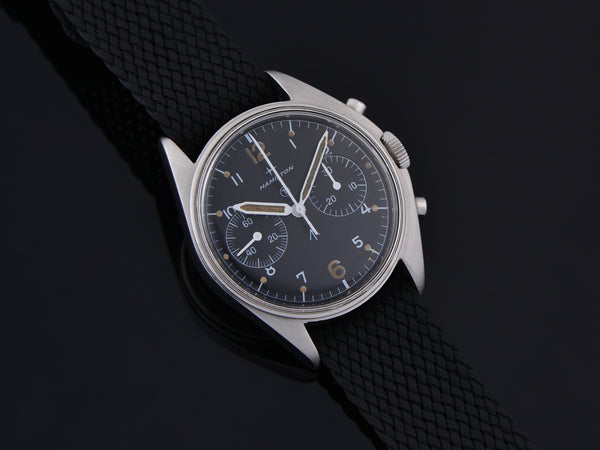 Hamilton Chronograph Valjoux 7733 British Royal Navy Pilot's Asymmetric Watch