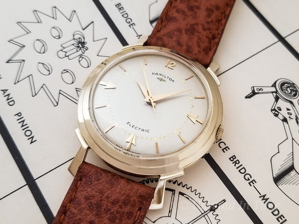 Hamilton Electric 14K Van Horn Silver Dial Watch