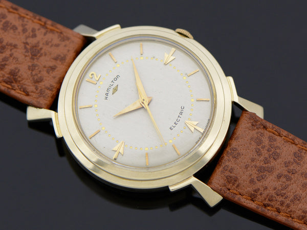 Hamilton Electric 14K Van Horn Silver Dial Watch