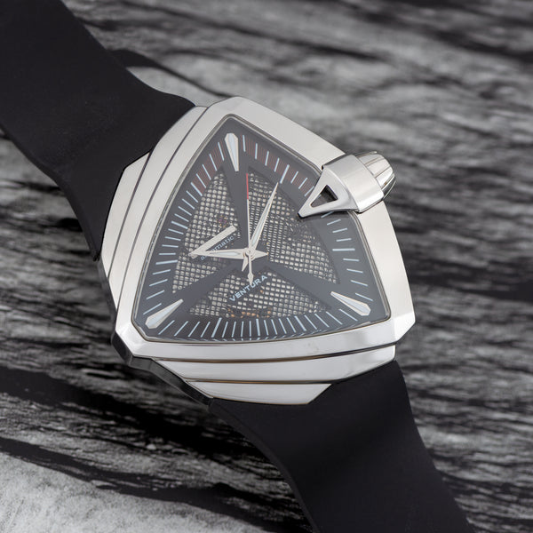 HAMILTON ベンチュラ H246551 オートマチック 黒銀 - 腕時計(アナログ)