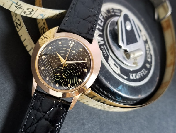 Hamilton Electric 18K Rose Gold Spectra Original Black Dial & 502 Movement