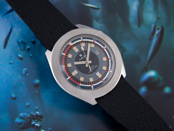 Super Nautic-Ski Super Compressor Dive Waltham By LIP Watch