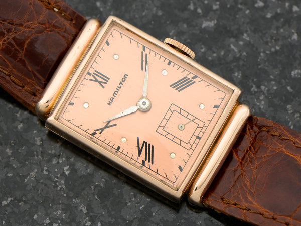 Hamilton 14K Coral Gold Rodney Vintage Watch