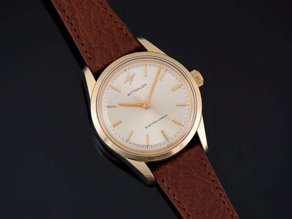 Wittnauer Electro-Chron Gold Cap Stainless Steel Watch